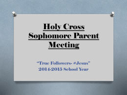 Holy Cross Junior Parent Meeting