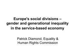 'Europe's social divisions - gender and generational