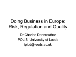 Doing Business in Europe: Risks Rights and Regulations