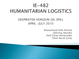 IE-482 HUMANITARIAN LOGISTICS