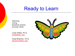 Ready to Learn - Student Success Skills