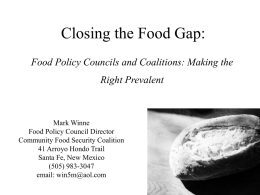 Closing the Food Gap: What Can Local Food Projects and