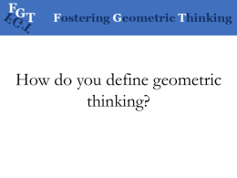 How do you define geometric thinking?