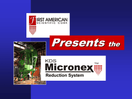 KDS Micronex Presentation - First American Scientific Corp