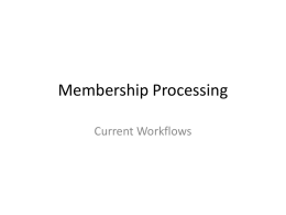 Membership Processing