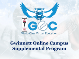 Gwinnett Online Campus Charter School Grades 4