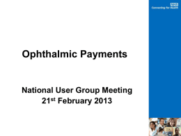 Ophthalmic Payments - Health and Social Care Information