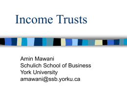 Research on Income Trusts