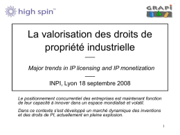 Les tendances lourdes de la valorisation