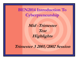 BEN2014 Introduction To Cyberpreneurship