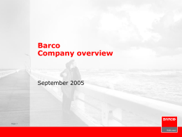 Barco company presentation