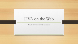 HVA on the Web