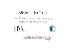 Mistrust to Trust: - American Council For School Social Work
