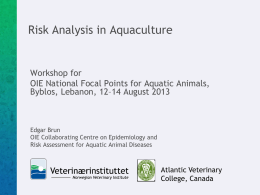 Risk Analysis in Aquaculture - Middle East