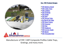 Manufacturer of FRP / GRP Composite Profiles Cable Trays
