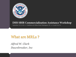 What are MRLs - Dawnbreaker, Inc.