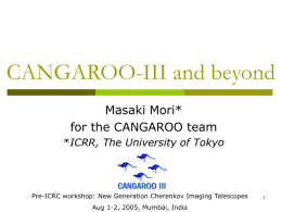 CANGAROO - Institute for Cosmic Ray Research