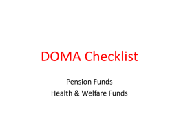 DOMA Checklist