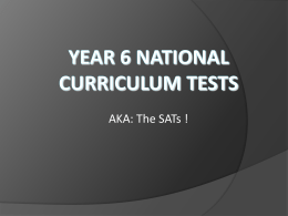 Year 6 National Curriculum Tests