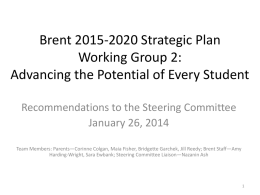 Brent 2015-2020 Strategic Plan Group #2: Differentiated