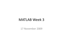 MATLAB Week 3 - Department of Atmospheric Science