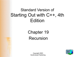 Powerpoint Slides for the Standard Version of Starting Out