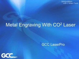 Metal Engraving - GCC / GCC LaserPro