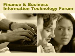 Finance & Business Information Technology Offices