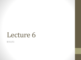 Lecture 6