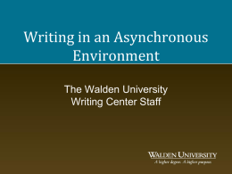 Slide 1 - Writing Center