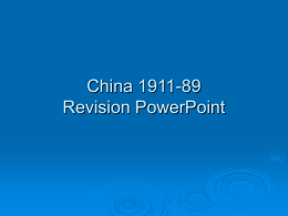What stimulated a revolution in China in 1911? 3 mins