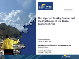 Performance Analysis - Central Bank of Nigeria