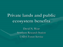 Private lands and public ecosystem benefits