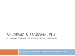 Pandemic & Seasonal Flu Recommendations for School