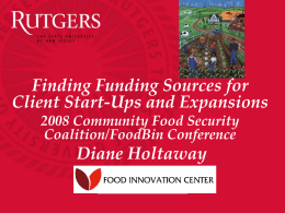 Diane Holtaway - Rutgers Food Innovation Center