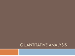Quantitative analysis - University of Northern Iowa