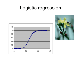 Logistic regression - UCF Plant Ecology Laboratory