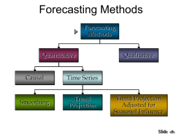 Forecasting - 周瑞生 教授, Professor Jui