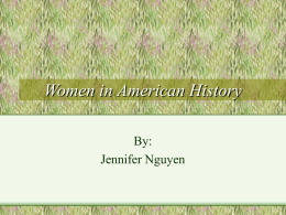 Women in American History - Santa Fe Christian Schools