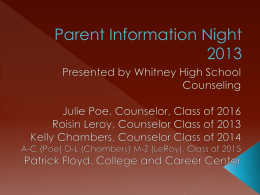 Parent information night