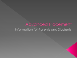Advanced Placement - Berwick Area School District