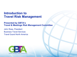 Intro to Travel Risk Management