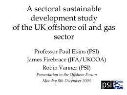 A sectoral sustainable development study