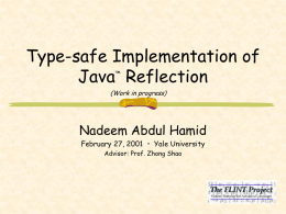 Type-safe Implementation of Java Reflection
