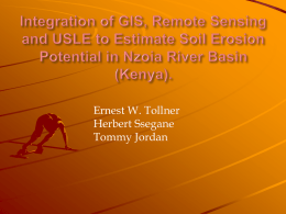 Integration of GIS, Remote Sensing and USLE to Estimate