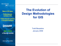 Design Methodology specifically for GIS
