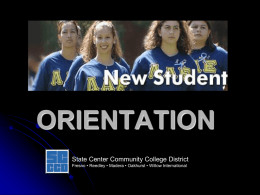 ORIENTATION - Fresno City College