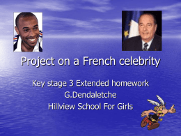 Project on a famous French person