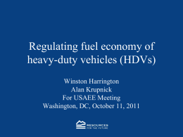 Regulating heavy duty vehicles
