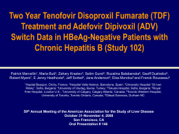Two Year Tenofovir Disoproxil Fumarate (TDF) Treatment and